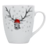 Hrnček Vianočný motív jeleň 300 ml, biely
