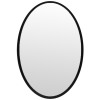 Nástenné zrkadlo Oval 40x60 cm, čierne