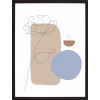 Rámovaný obraz Abstraktný obrazec I, 30x40 cm