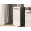 Kúpeľňová stojacia skrinka Gloss, antracit/biely lesk