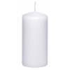 Valcová sviečka Biela, 12 cm