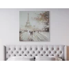 Ručne maľovaný obraz Paríž 100x100 cm, 3D štruktúra
