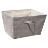 Úložný box 30x30x30 cm, svetlo šedý textil