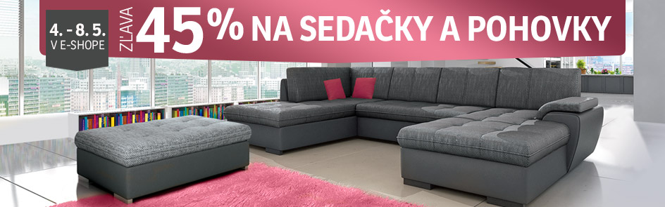 45% Zľava na sedačky a pohovky