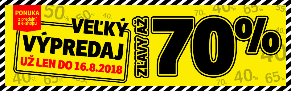 VEĽKÝ LETNÝ VÝPREDAJ JE TU!